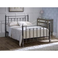 Limelight Libra Crystal 4' 6" Double Black Chrome Metal Bed