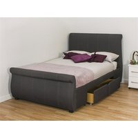 Snuggle Beds Alabama Fabric - Dark Grey 4' 6" Double Fabric Bed