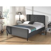 Snuggle Beds Sienna Dark Grey 4' 6" Double Dark Grey Fabric Bed