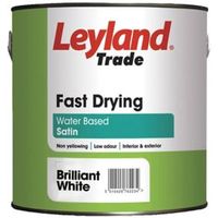 Leyland Trade Interior & Exterior White Satin Wood & Metal Paint 2.5L
