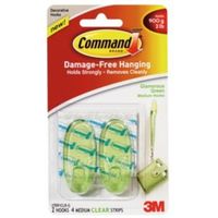 3M Command Green Plastic Hooks Pack Of 2