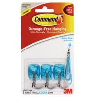 3M Command Blue Plastic Hooks Pack Of 3