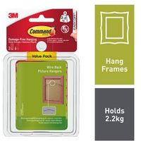 3M Command White Plastic Wire Backed Picture Hanger Pack Of 3
