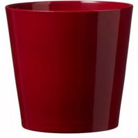 Dallas Glazed Dark Red Gloss Plant Pot (H)34cm (Dia)36cm