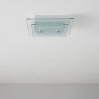 Albera Square Clear Frosted Ceiling Light