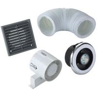 Manrose VDISL100T Shower Light Bathroom Extractor Fan Kit With Timer (D)98mm