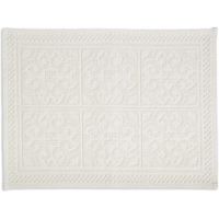 Marinette Saint-Tropez Astone Ivory Tile Cotton Bath Mat (L)50cm (W)700mm