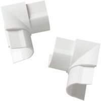D-Line ABS Plastic White Internal Bends (W)40mm Of 2