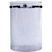Crackle Clear Frosted Cylinder Light Shade (D)11cm