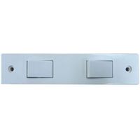 Marbo 6AX 2-Way Double White Architrave Light Switch