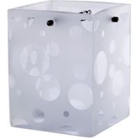 Bubbles Clear Frosted Etched Cube Light Shade (D)14.2cm