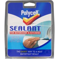 Polycell Sealant Strip For Kitchen & Bathrooms - White - 41mm