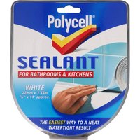 Polycell Sealant Strip For Kitchen & Bathrooms - White - 22mm