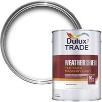 Dulux Trade Weathershield Pure Brilliant White Matt Masonry Paint 5L