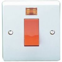 Crabtree 45A Double Pole White Cooker Switch