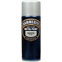 Hammerite Metal Paint Smooth Silver 400ml
