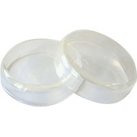 Select Hardware Castor Cups Plastic Clear 60mm (4 Pack)