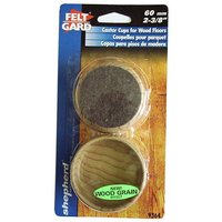 Select Hardware Feltgard Castor Cups Light Wood Grain 60mm (2-3/8") (4 Pack)