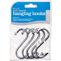 Kitchen Craft Chrome Plated Hanging "S" Hooks 80mm - Pack Of 5