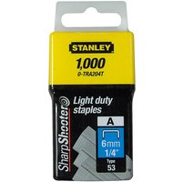 Stanley Light Duty 'A' Type Staples 6mm (box 1000)