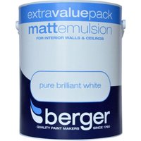Berger Matt Emulsion - Brilliant White, 3L