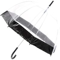 Totes Raindrops Clear Dome Umbrella - Black