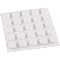 Select Hardware Surface Gard Round Felt Pads 10mm (75 Pack) - White