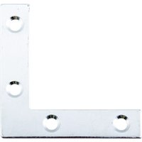 Select Hardware Angle Plates Bright Zinc Plated 50mm (6 Pack)
