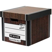Fellowes Premium Tall Cardboard Box-woodgrain - 10pk