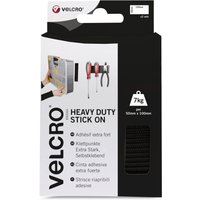 VELCRO ® Brand Heavy Duty Stick On Strips Black X2 Sets