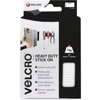 VELCRO ® Brand Heavy Duty Stick On Strips White X 2 Sets
