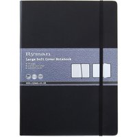 Ryman Large Soft Cover Notebook - Black