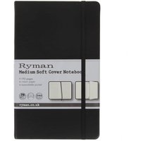 Ryman Medium Soft Cover Notebook - Black