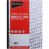 Ryman A4 Ruled Refill Pad - 200 Sheets