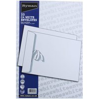 Ryman C4 White Envelopes - 25 Pack
