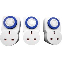Connect It 24-Hour Mechanical Timers - Pack Of 3