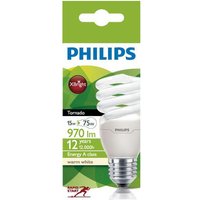Philips Tornado Compact Fluorescent Spiral Light Bulb - Screw 15W