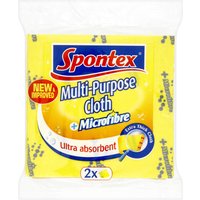 Spontex Multi-Purpose Cloths With Microfibre - Pack Of 2