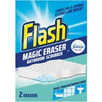 Flash Magic Eraser Bathroom Scrubber - 2 Pack