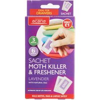 Acana Sachet Moth Killer & Freshener - 6 Pack