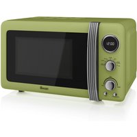 Swan Retro 800w Digital Microwave - Green