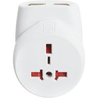 Design Go Go Travel European Travel Adapter With Twin USB Ports