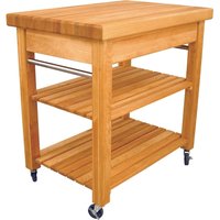 Eddingtons Catskill Compact French Country Birch Wood Kitchen Trolley