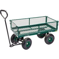 Draper Steel Mesh Garden Cart With Pneumatic Wheels