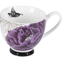 Portobello By Inspire Peony Fine Bone China Footed Mug - Purple