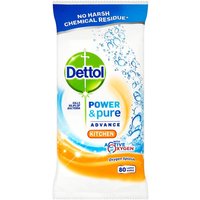 Dettol Power & Pure Kitchen Wipes - 80 Pack