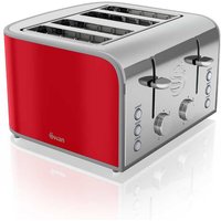 Swan Retro 4 Slice Toaster - Red