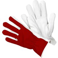 Briers Lined Dual Leather Gardening Gloves - Red