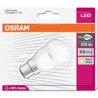 Osram LED 40W Globe BC Lightbulb - Frosted