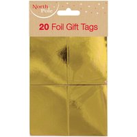Robert Dyas Christmas North Pole Gold Foil Booklet Gift Tags - 20 Pack